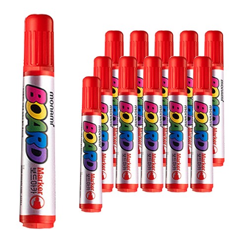 모나미 보드마카-B, 적색, 12개