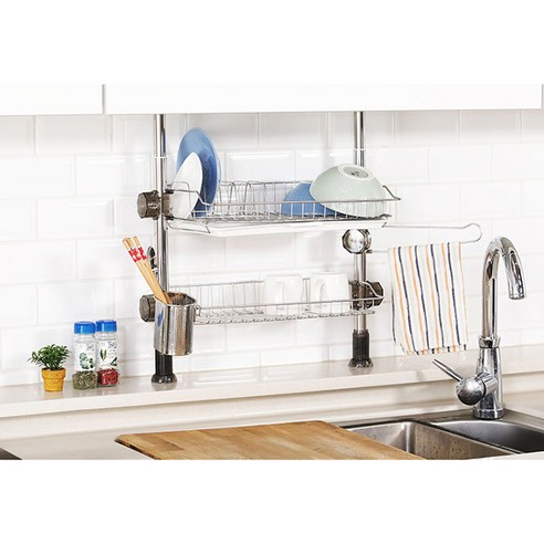 좁은 주방을 넓게! 기둥식 식기건조대로 주방 공간 활용 끝판왕 등극!