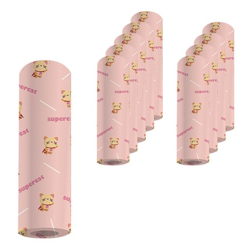 나노씨엔티 랩핑포장지 297 x 420 mm, 분홍슈퍼고양이, 10개입