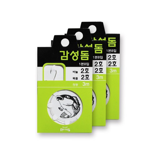 청룡 감성돔 묶음 낚싯바늘, 3개입