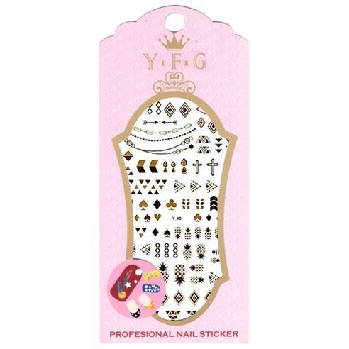 YFG 프로페셔널 네일 스티커, Y40, 1개