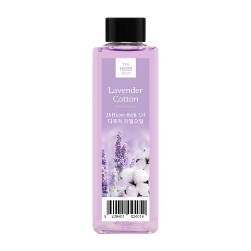 더허브샵 디퓨저 리필 오일, 라벤더 코튼, 120ml