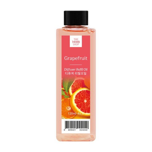 더허브샵 사각 디퓨저 리필 오일, 그레이프프룻 (자몽), 120ml