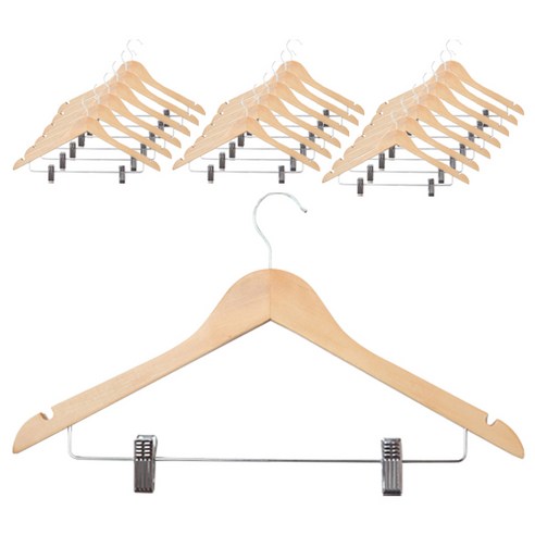 홈앤하우스 원목옷걸이 원목집게걸이, 네츄럴 원목, 20p