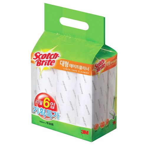 3M 리필 테이프클리너 대형 리필 6개입, 1개 3m테이프클리너 Best Top5