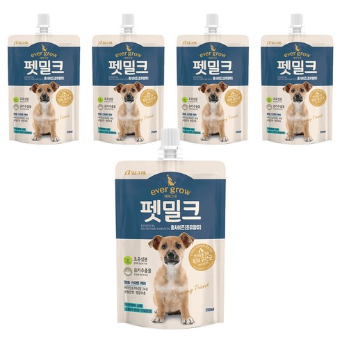 빙그레 에버그로 펫밀크, 홈사이즈(초유 함유) 맛, 5개입
