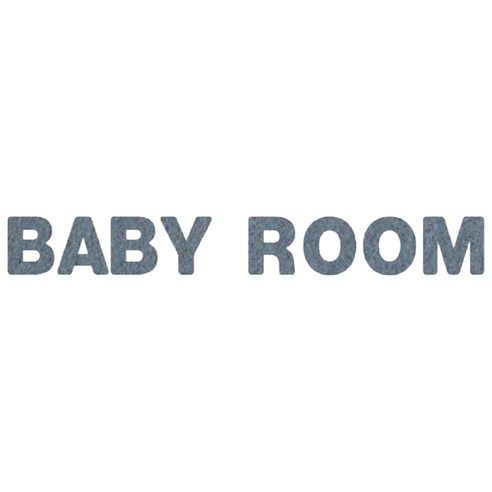 와니데코_접착이니셜 _BABY ROOM, 그레이