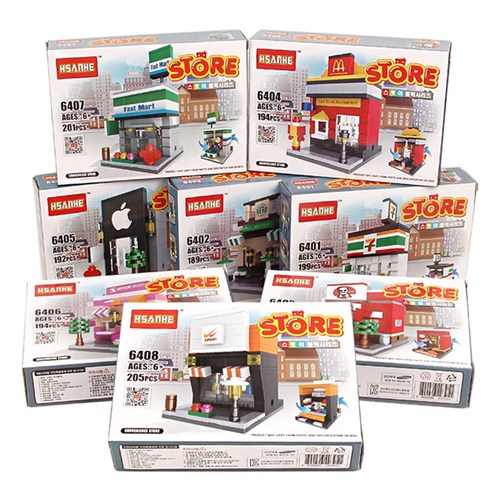[오케이나우ㅣ인기상품] HSANHE 스토어블럭 8종: 다채로운 창의력의 세계로 뛰어드세요 [OKNOWㅣ추천상품]
