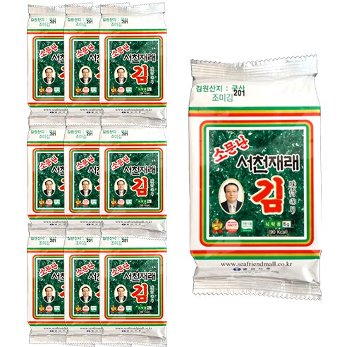 영신식품 소문난 서천 재래김, 15g, 10개