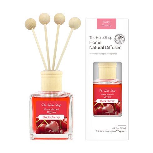 더허브샵 홈내추럴 디퓨저 125ml, 블랙체리