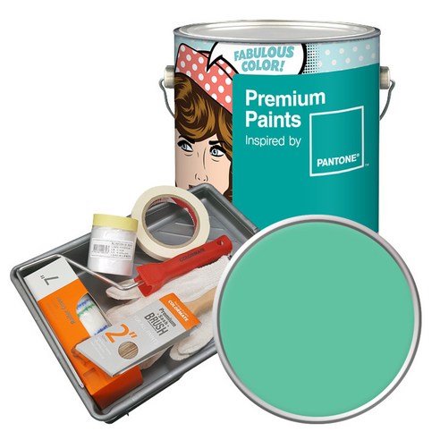 노루페인트 팬톤 내부용 실내벽면 저광 페인트 4L 세트, 15-5819 Spearmint, 4000ml, 1개
