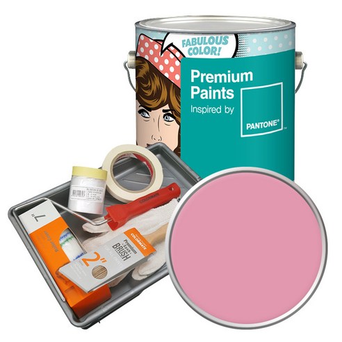 노루페인트 팬톤 내부용 실내벽면페인트 세트 무광 4L, 15-1912 Sea pink, 4000ml, 1개