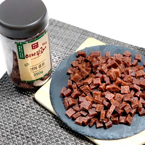 야아부르니 강아지 국내산 수제간식, 유황연어큐브, 300g, 1개