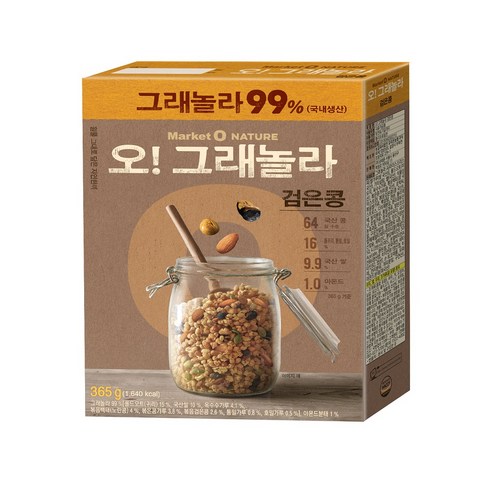오그래놀라 검은콩 시리얼, 365g, 1개
