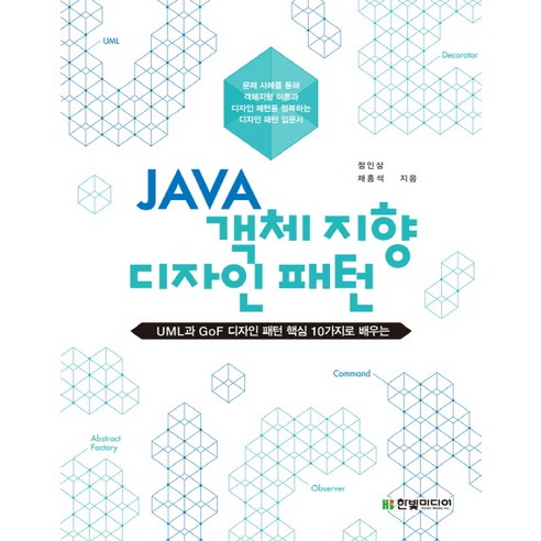 JAVA 객체지향 디자인 패턴:UML과 GoF 디자인 패턴 핵심 10가지로 배우는, 한빛미디어 
IT컴퓨터