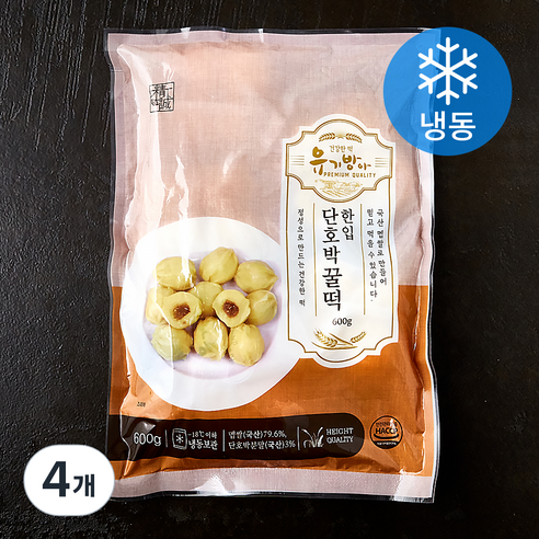 유기방아 한입 단호박꿀떡 (냉동), 600g, 4개