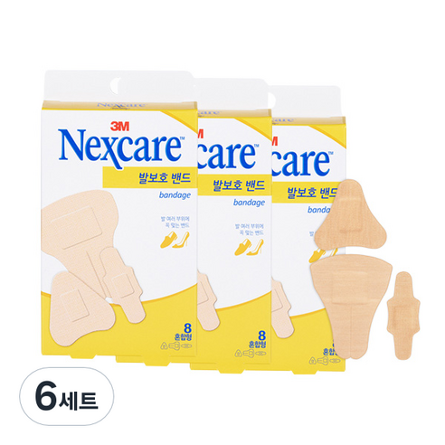 3M 넥스케어 발보호 밴드 혼합형 8매, 6세트