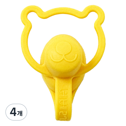 베베2781 유아용 이유식 파우치 흘림방지 토퍼, 100ml, 4개, C 2 옐로우