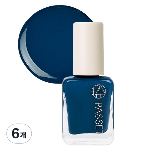 파셋 셀럽 네일컬러 폴리쉬 매니큐어, 65 이브닝블루, 7ml, 6개