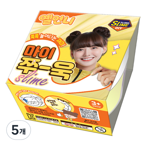 옐언니 보아스린 쁠루모 마이쭈 욱 슬라임, 5개, 옐로우