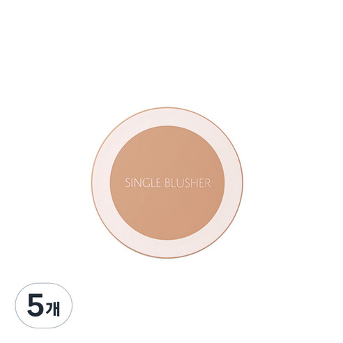 샘물 싱글 블러셔 5g, BE04 데이누드, 5개