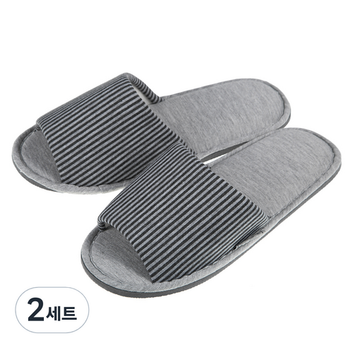 베이스알파에센셜 소프트 쿠션 거실화, 차콜, 2세트