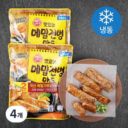 오뚜기 맛있는 메밀전병 만두 (냉동), 360g, 4개