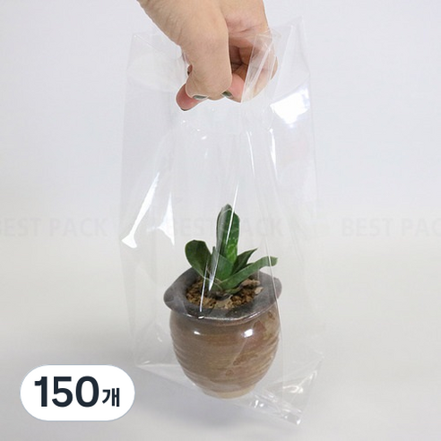 베스트팩 PP 비닐 쇼핑백 소 26호, 투명, 150개