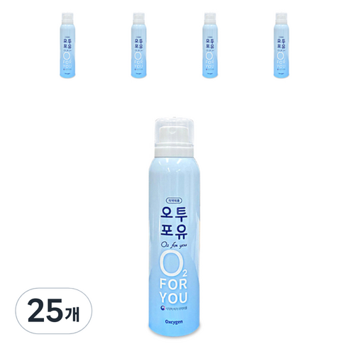 오투포유 휴대용 산소캔 220ml, 25개