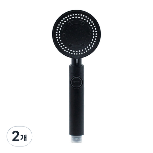 홈다움 블랙 몬스터 6단조절 샤워기 헤드 단품, 2개