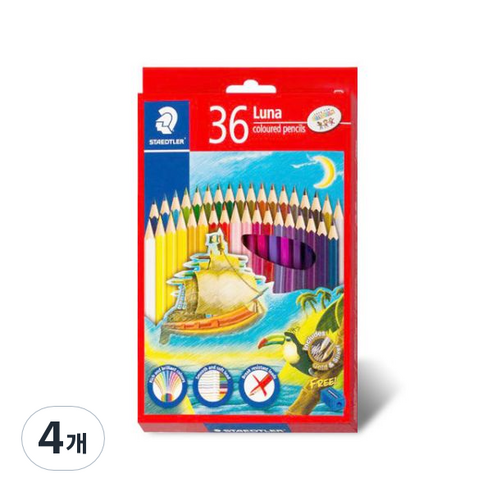 스테들러 루나 색연필 세트, 36색, 4개