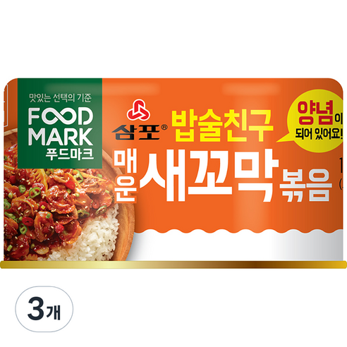 대상 푸드마크 밥술친구 매운 새꼬막, 120g, 4개