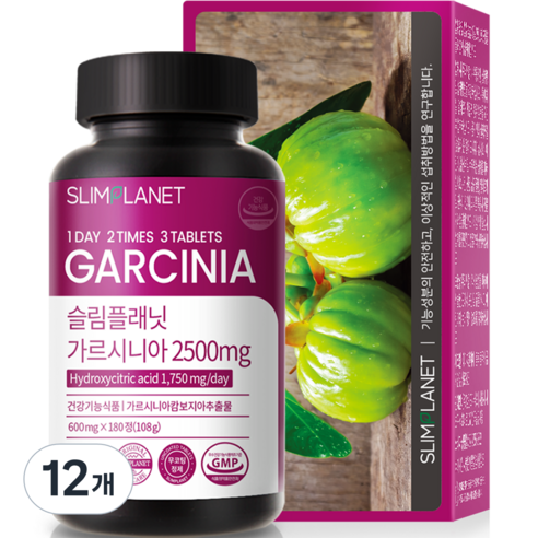 슬림플래닛 가르시니아 2500mg 108g, 180정, 12개