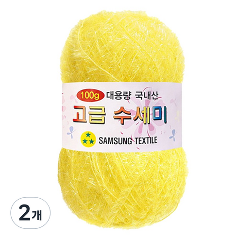 yarna 대용량 고급 수세미, 109 노랑, 2개