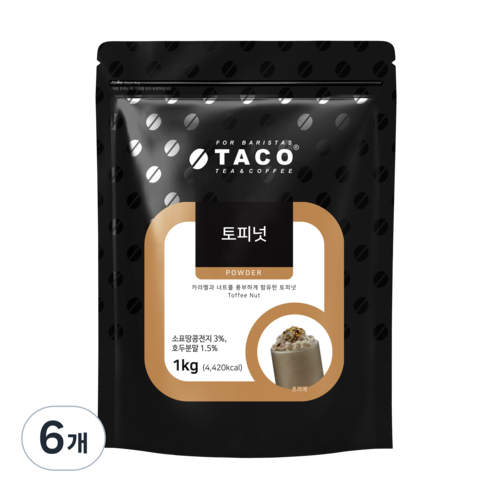 타코 토피넛 파우더, 1kg, 1개입, 6개
