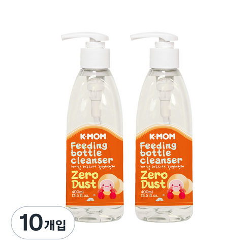 케이맘 제로더스트 액상 젖병세정제 퓨어레몬향, 400ml, 10개