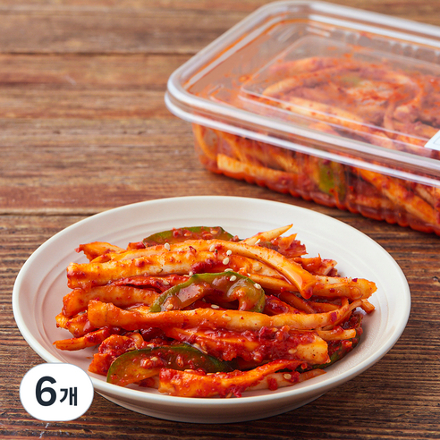 식탁위의사계 오이 도라지 무침, 300g, 6개