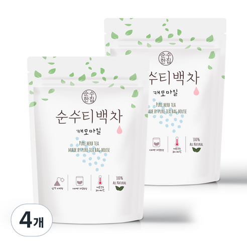 순수한집 캐모마일 삼각티백, 1g, 50개입, 4개