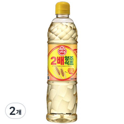 오뚜기 2배 양조식초, 900ml, 2개