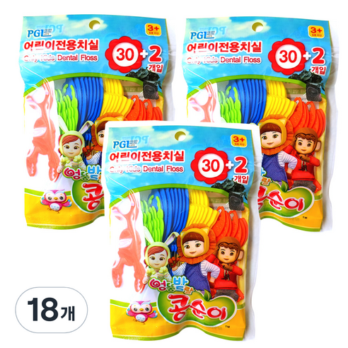 콩순이 어린이 전용 치실, 32개입, 18개