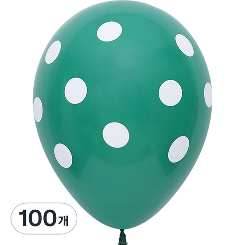 셈퍼텍스 도트 풍선 30cm, 포레스트그린, 100개