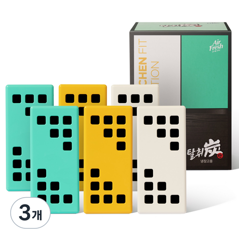 에어후레쉬 키친핏 냉장고 탈취제 본품 6p, 330g, 3개