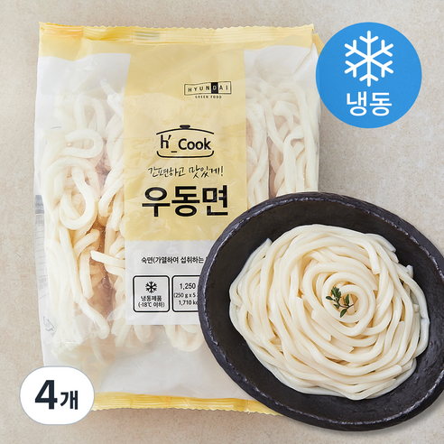hcook 우동면 5입 (냉동), 1.25kg, 4개