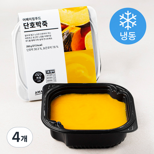 어메이징푸드 단호박죽 (냉동), 350g, 4개