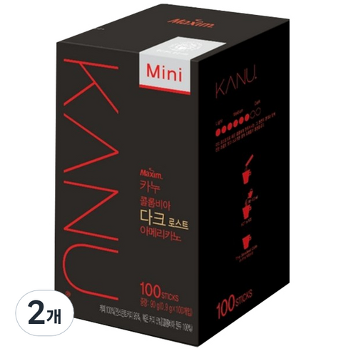 카누 미니 다크 로스트 아메리카노, 100개, 2개