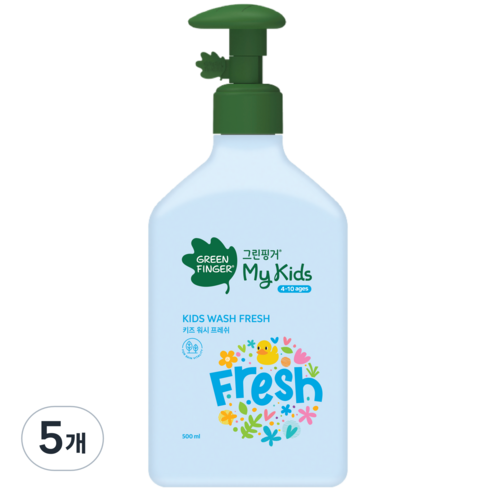 그린 핑거 마이 키즈 워시 프레쉬, 5개, 500ml