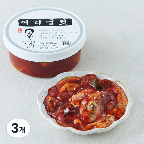 동광 김정숙 젓갈 어리굴젓, 120g, 3개