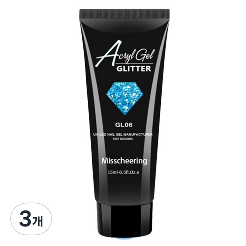 에스떼오뜨젠 스위스녹스 셀프 인조 손톱 연장 폴리젤 15ml, GL06, 3개