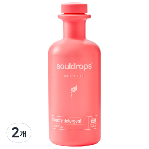 소울드랍 코랄드랍 세탁 액상세제 본품, 1L, 2개