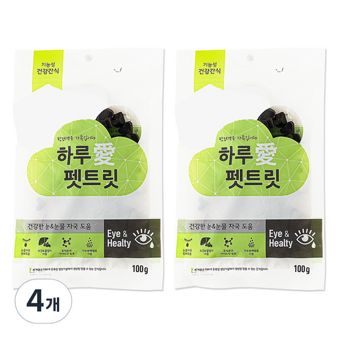하루애 강아지 펫트릿 간식, 눈물개선/눈건강, 4개